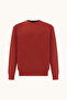 Men's Regular Cut Logo Detailed Round Neck Cotton Long Sleeve Red Sweatshirt - 4