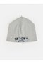 Gray 2-Piece Patterned Baby Boy Beanie - 2