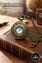 4 Pieces of Chain Watches – Vintage Antique Design Roman Numeral Metal Chain Pocket Watch Nostalgic Pocket Watch