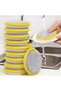10 PCS Double Sided Kitchen Dishwashing Scrub Sponges,Non-Scratch Scouring Pads