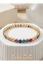 Women's Quality Steel Handcuff Bracelet Gold Color Crystal Stone Oval Design - 5