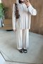 Rona Hooded Two-Piece Set Beige - 3