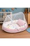 Babynest Mosquito Net Crib Baby Bed Orthopedic Pillow Cotton and Muslin Fabric 60 X 85 cm