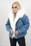 Denim Jacket with Fur Detail - 3