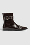 Bitter Brown Pointed Toe Mini Heeled Women's Boots - 2