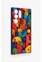 Samsung S22 Ultra Compatible Colorful Geometric Flower Pattern Silicone Case - 3