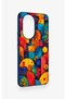 Honor 200 5g Compatible Colorful Geometric Floral Pattern Silicone Case - 3