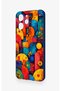 Redmi 12 Compatible Colorful Geometric Flower Pattern Silicone Case - 4