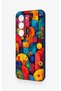 Tecno Spark 40 Pro Compatible Colorful Geometric Floral Pattern Silicone Case - 4