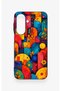 Samsung A27 Compatible Colorful Geometric Floral Pattern Silicone Case - 2