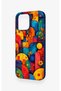 iPhone 16 Pro Max Compatible Colorful Geometric Floral Pattern Silicone Case - 4