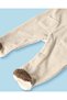 Baby Beige Embroidered Velour Sleepsuit - 3