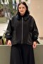 Nero Jacket with Fur Collar Detail