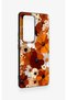 Vivo V30 Compatible Autumn Tone Floral Pattern Silicone Case - 3