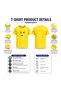 Adult Yellow Smiley Face T-Shirt - Unisex Round Neck Short Sleeve Cotton T-Shirt - Soft and Comfortable Tshirt - 4