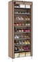 9 Tiers Shoe Rack, Shoe Cabinet Organizer - Brown - 4