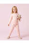 Girls Pink Printed Jogging Set - 2