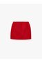 Normal Waist Regular Fit A-Line Tweed Mini Skirt - 2