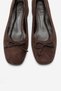 Gipsy Brown Suede Bow Women's Heeled Shoes - 4