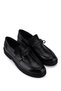 Women's Genuine Leather Black Loafer Shoes - 2