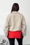 Women's Shirt Collar Zippered Double Pocket Jacket Stone - 27K 506 - 5