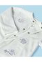 Baby White Embroidered Velour Sleepsuit - 2
