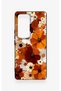 Vivo V30 Compatible Autumn Tone Floral Pattern Silicone Case - 2