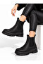 Women's Emerald Smoked Thermo Sole Non-Slip Winter Elastic Detailed Chelsea Boots - 5