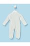 Baby White Embroidered Velour Sleepsuit - 4