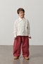 Embroidered Wide Placket Shirt White