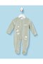 Baby Green Jacquard Velour Sleepsuit
