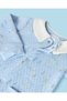 Baby Blue Jacquard Sleepsuit - 2