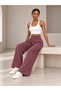 Women's High Waist Modal Fabric Wide Leg Lace-Up Sweatpants with Double Back Pockets - 5