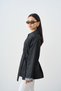 Women's Plaid Lined 4-Pocket Waist-Tie Trench Coat Black - 4