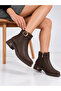 Women's Emerald Smoked Thermo Sole Boots with Belt Detail, Side Buckle and Zipper, Stylish Boots