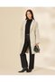 Women Cream Belted Coat - 5