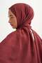 Monogram pattern tencel wool viscose shawl burgundy - 4