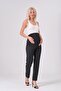 Maternity Flexible Fishback Mom Fit Classic Trousers with Elastic Waistband Anthracite