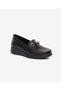 Women's Black Genuine Leather Comfort Shoes 5K2Fa32690 - 2