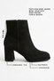 Jazmin Women's Black Suede 7 cm Heeled 5 mm Platform Boots - 5