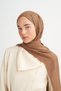 Monogram Pattern Tencel Wool Viscose Shawl Walnut Shell - 3