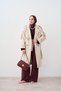 Women's Epaulet Detailed Alerli Cashmere Coat Cream - 2
