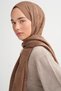 Monogram pattern tencel wool viscose shawl soft brown