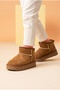 Children'S, Thick Soled, Fur Lined, Ankle Length Winter Boots - 6