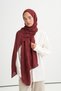 Icon Pattern Tencel Wool Viscose Shawl Burgundy - 2