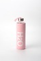 H2O Glass Flask with Case 600 ml Pink