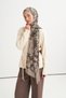 Bellora Pattern Reniva Tensel Shawl Milk Coffee - 4