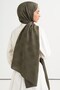 Monogram pattern tencel wool viscose shawl khaki