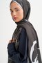 Aura Pattern Reniva Tensel Shawl Anthracite