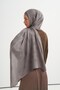 Monogram pattern tencel wool viscose shawl anthracite - 4